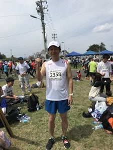 第21回 東日本国際親善マラソンスタート３０分前の僕