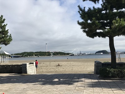 第1回横浜（YOKOHAMA）ビーチサイドマラソン景色